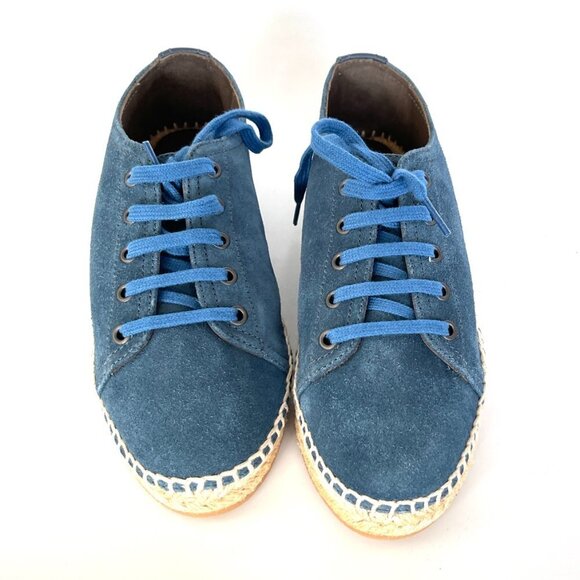 BOTTEGA VENETA Spritz Suede Denim blue espadrilles 522301 shoes, Size 41 - Picture 10 of 12